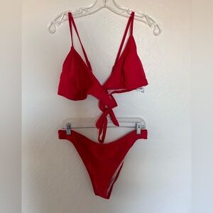 Cupshe red bikini set NWT